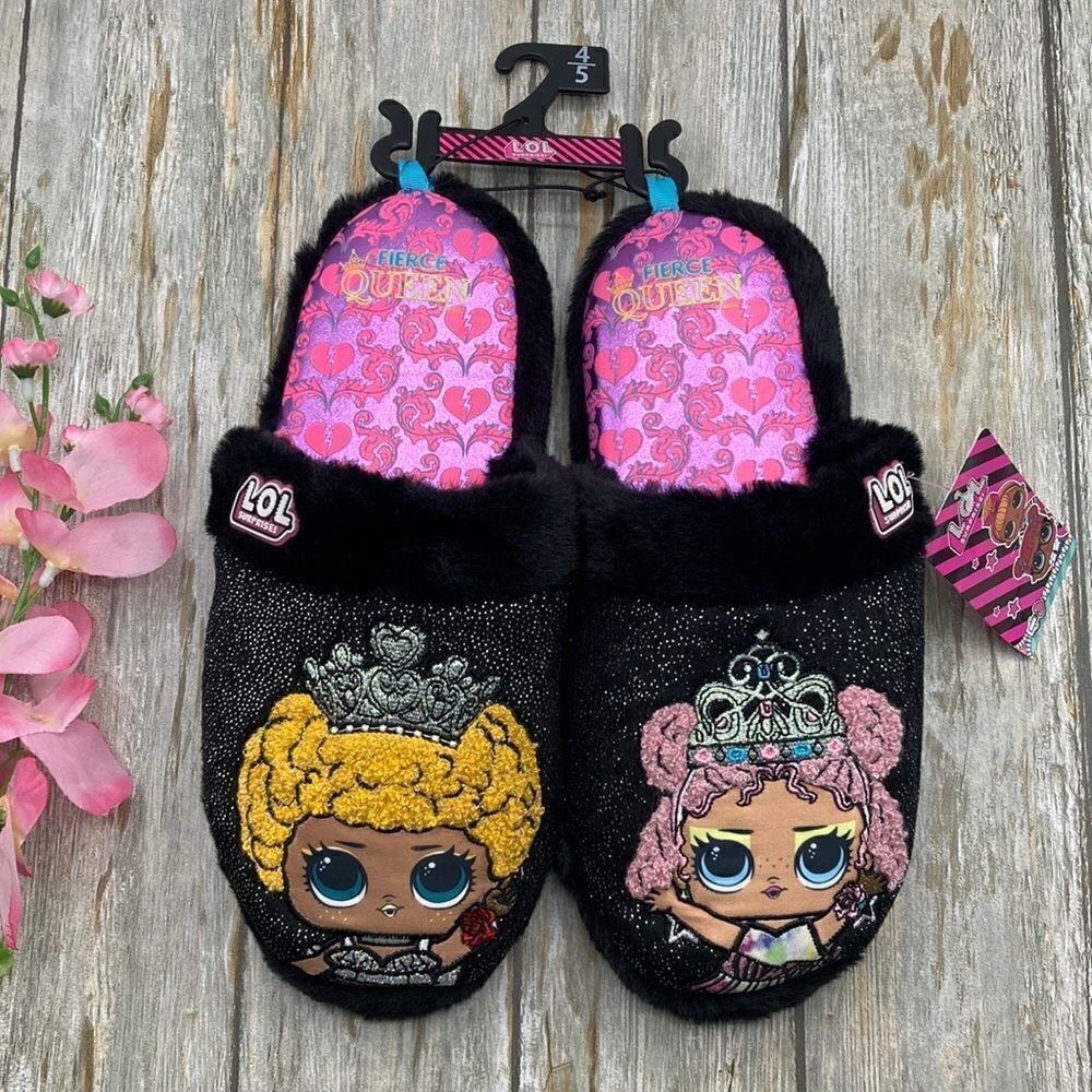 Big Girl LoL Surprise! Graphic Comfy Lounge Slippers Shoes Size 4/5